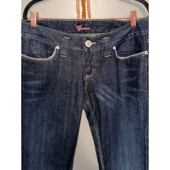 BEBE Womens Dark Wash Denim Bootcut Jeans Size 31 - Picture 2 of 4